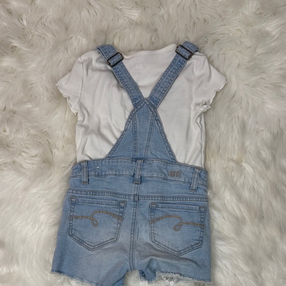 Justice Light Blue Denim Short Overalls - Picture 3 of 8
